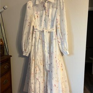 Chic Long Sleeve Floral Dress